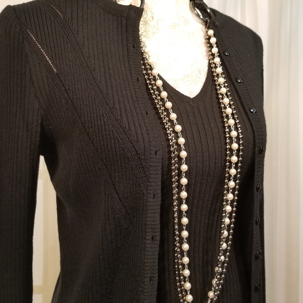 Christian Dior💝 Boutique Black Wool Sweater Set